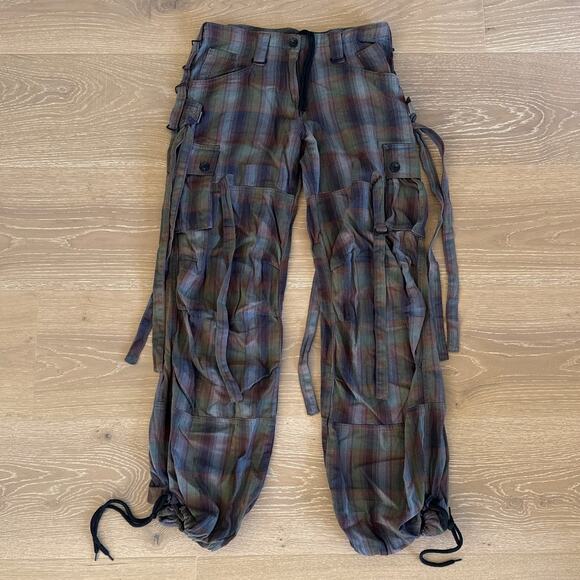 UNIF Pants - UNIF Plaid Pants Eko Size 24 Brown Green